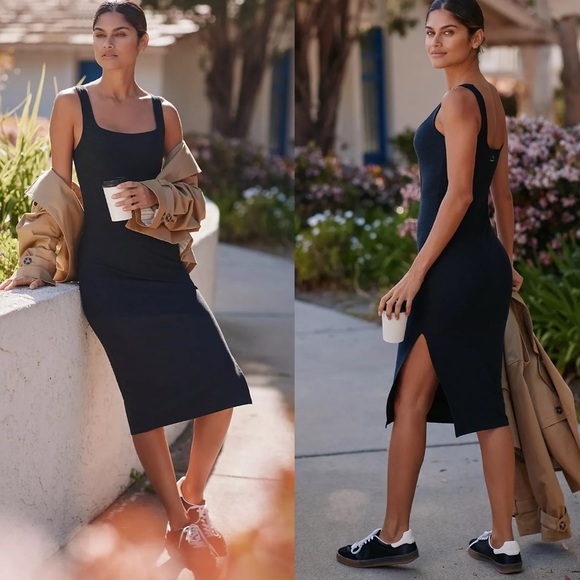 Beyond Yoga Navy Midi Dress - Picture 1 of 6